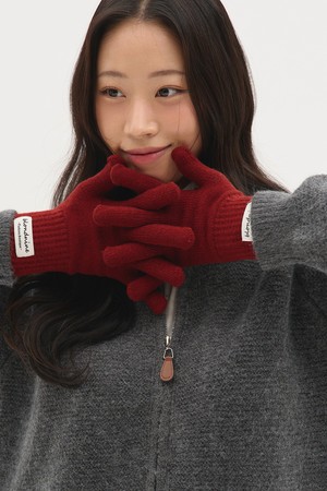 데일리 베이직 핑거홀 니트 장갑  9 COLOR