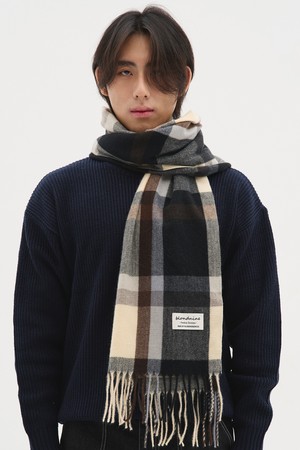 데일리 베이직 배색 체크 머플러 11 COLORS