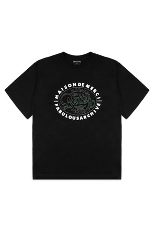 [22SS]UNISEX 로고 서클 패치 크루넥 티셔츠 블랙(FCC2TS432M)