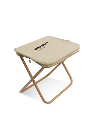 [4monster] 미니 캠핑 체어 파우치 일체형 다용도 등산 낚시 의자_BEIGE-a