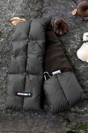 [4monster] 덕다운 패딩 머플러 캠핑 방한 목도리_BLACK-a