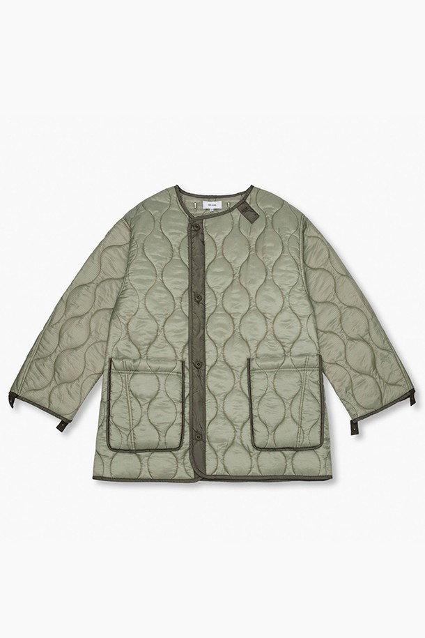 VIS Ā VIS  - 패딩 - QUILTED JACKET (OLIVE DRAB)