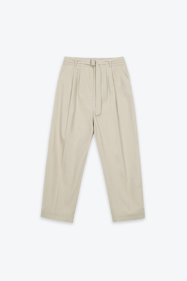 VIS Ā VIS  - 롱/미디팬츠 - BELTED TAPERED PANTS