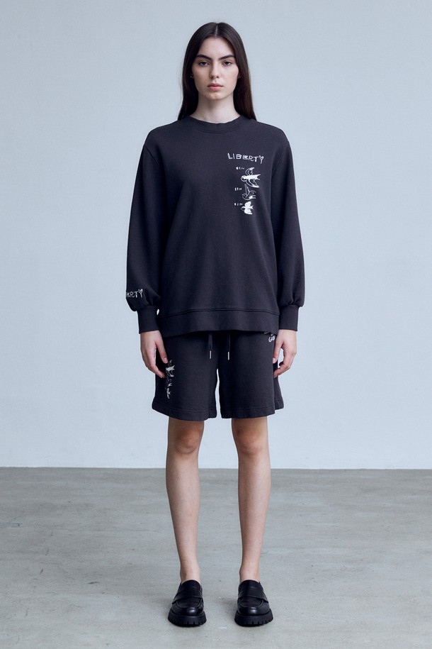 VIS Ā VIS  - 스웻셔츠 - GRAPHIC SWEATSHIRT