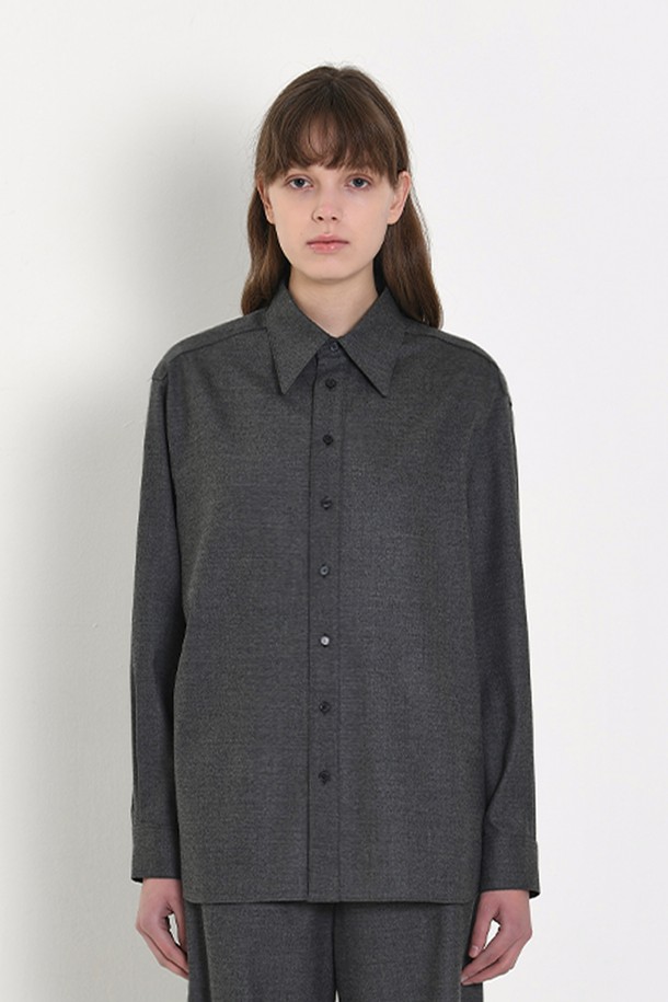 VIS Ā VIS  - 셔츠 - ESSENTIAL WOOL SHIRT