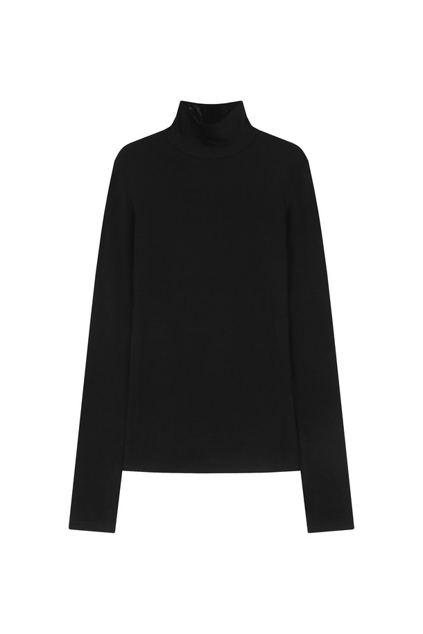 VIS Ā VIS  - 긴소매 티셔츠 - THUMBHOLE CUFF TURTLENECK JERSEY TOP