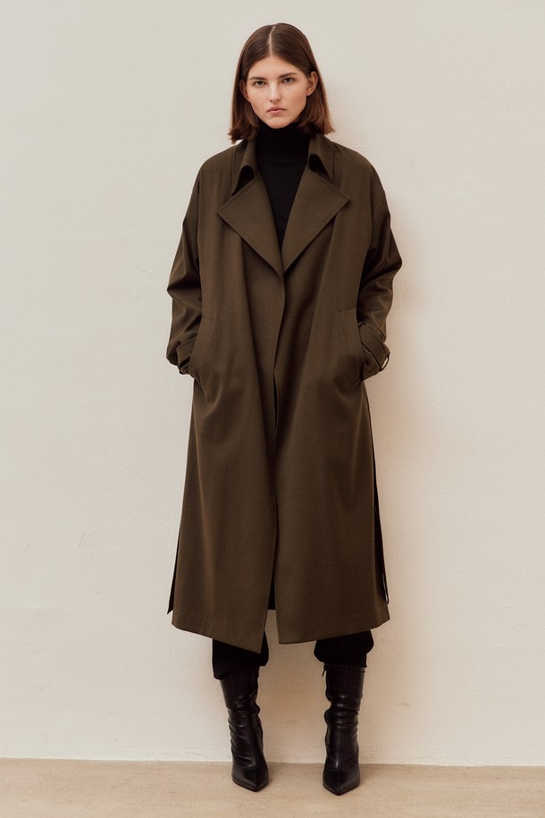 VIS Ā VIS  - 트렌치코트 - [FW23] HIDDEN BUTTON TRENCH COAT