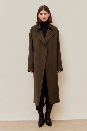 [FW23] HIDDEN BUTTON TRENCH COAT