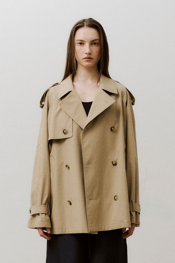 VIS Ā VIS  - 트렌치코트 - HALF LENGTH TRENCH COAT (BEIGE)