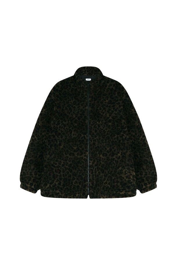 VIS Ā VIS  - 점퍼 - [FW24] LEOPARD OVERSIZED FLEECE ZIP UP JACKET