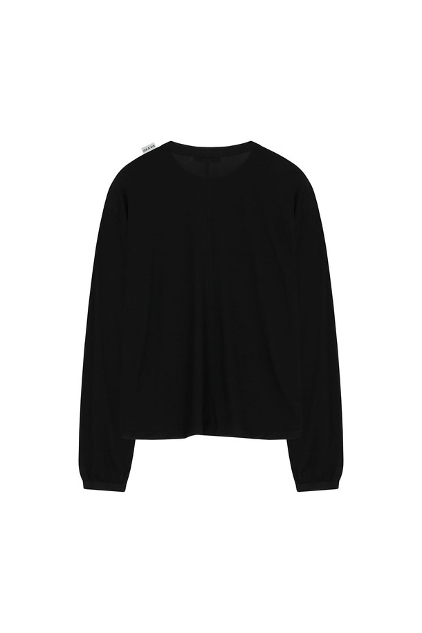 VIS Ā VIS  - 긴소매 티셔츠 - COTTON LS CENTER BACK SEAM TEE SHIRT W. GATHERED SLV (4COLORS)