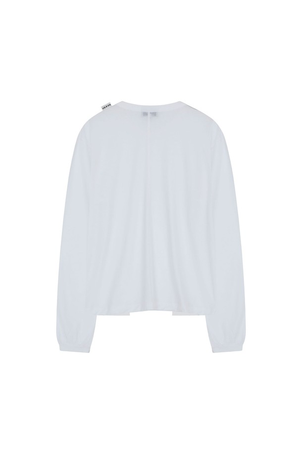 VIS Ā VIS  - 긴소매 티셔츠 - COTTON LS CENTER BACK SEAM TEE SHIRT W. GATHERED SLV (4COLORS)