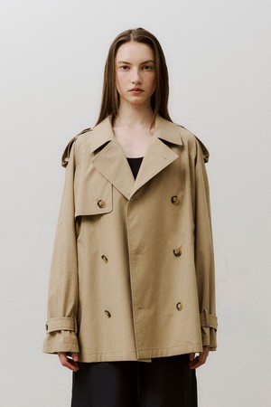 HALF LENGTH TRENCH COAT (BEIGE)