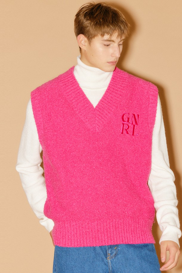 GENERAL IDEA - 베스트 - [22FW]빅 로고 부클 베스트 [PINK] / S22W09101