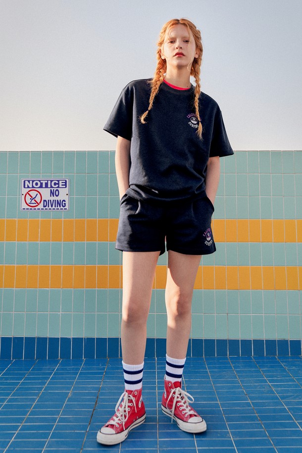 GENERAL IDEA - 셋업 - [23SS] UNISEX 파라다이스 하프 세트 [NAVY] / SBC2U51030SET