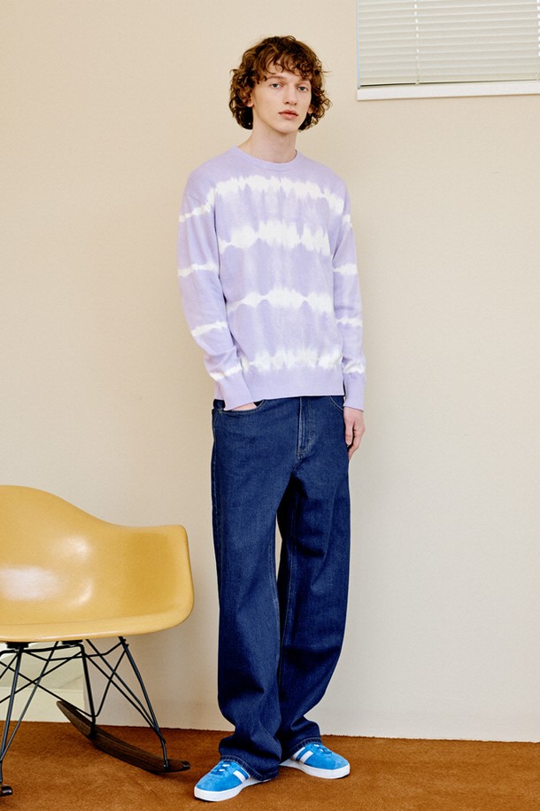 GENERAL IDEA - 캐주얼팬츠 - [23SS] UNISEX 세미 와이드 데님 팬츠 [DARK BLUE] / SBC2U11031