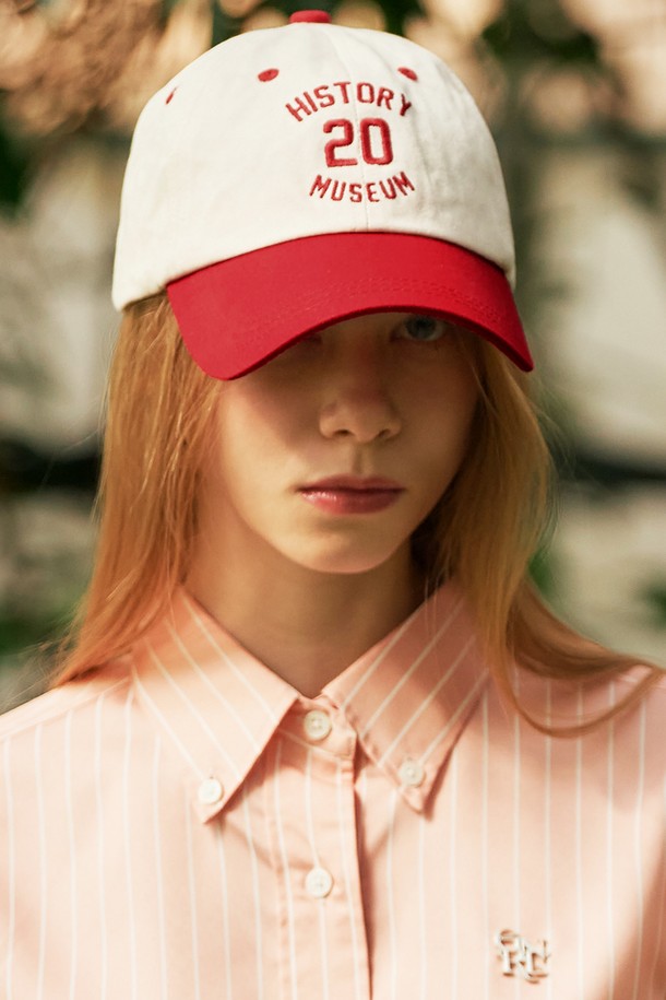 GENERAL IDEA - 모자 - [23SS] WOMAN 뮤지엄 컬러 볼캡 [RED] / WBC2L91507