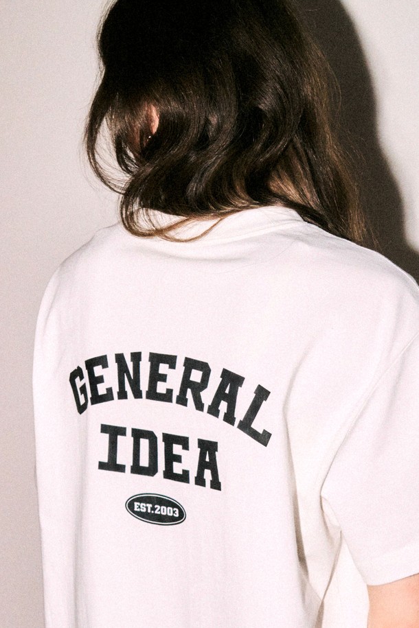 GENERAL IDEA - 반팔티셔츠 - [23FW] UNISEX GNRL 반팔 티셔츠 [WHITE] / SBC3U01002