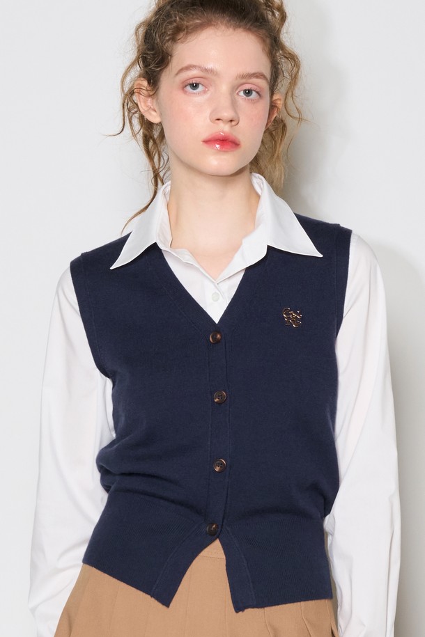 GENERAL IDEA - 베스트 - [24SS] WOMAN GNRL 에센셜 베스트 [NAVY] / WBD1L06505