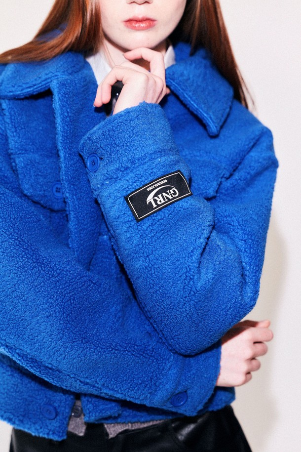 GENERAL IDEA - 점퍼 - [23FW] UNISEX 컬러팝 부클 카라 점퍼 [BLUE] / SBC3U07004