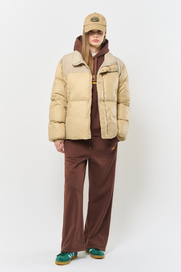 GENERAL IDEA - 코트 / 패딩 - [23FW] UNISEX 덕다운 배색 푸퍼 [BEIGE] / SBC4U07005