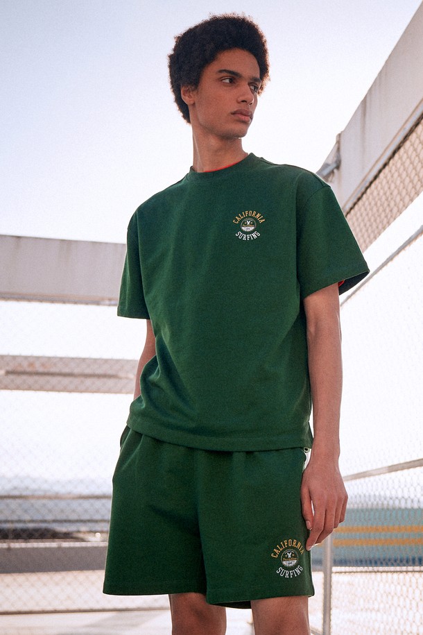 GENERAL IDEA - 셋업 - [23SS] UNISEX 파라다이스 하프 세트 [GREEN] / SBC2U51030SET