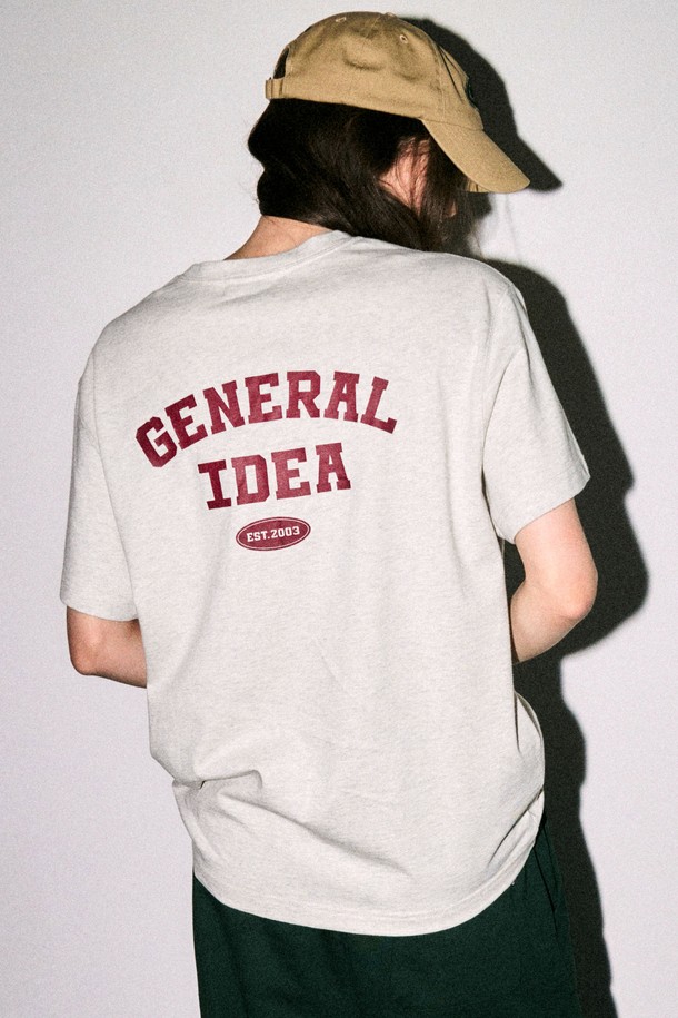 GENERAL IDEA - 반팔티셔츠 - [23FW] UNISEX GNRL 반팔 티셔츠 [OATMEAL] / SBC3U01002