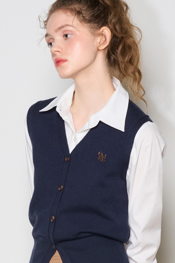 GENERAL IDEA - 베스트 - [24SS] WOMAN GNRL 에센셜 베스트 [NAVY] / WBD1L06505