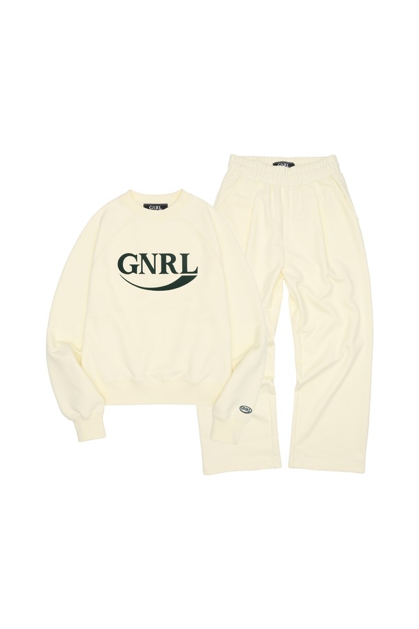 GENERAL IDEA - 스웻셔츠 - [23FW] UNISEX GNRL 래글런 맨투맨 세트 [CREAM] / SBC3U02006SET