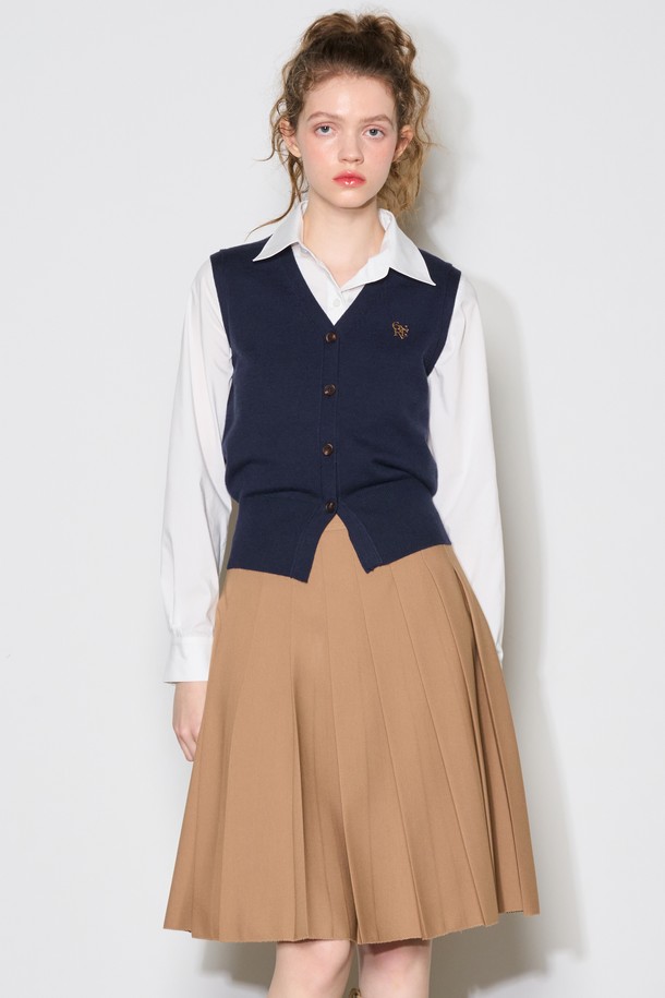 GENERAL IDEA - 베스트 - [24SS] WOMAN GNRL 에센셜 베스트 [NAVY] / WBD1L06505