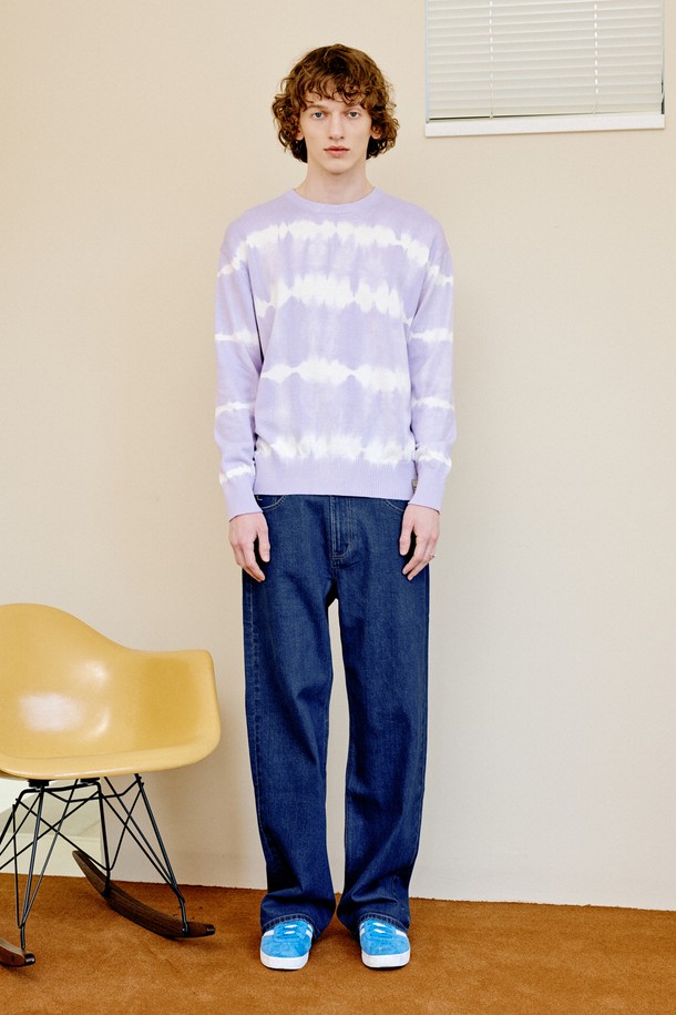 GENERAL IDEA - 캐주얼팬츠 - [23SS] UNISEX 세미 와이드 데님 팬츠 [DARK BLUE] / SBC2U11031