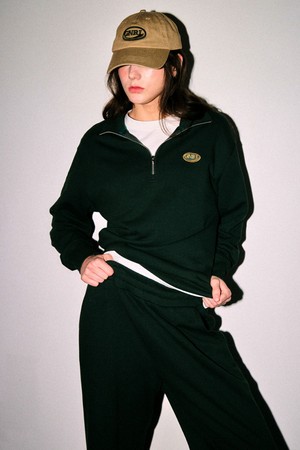 [23FW] UNISEX GNRL 하프 집업 스웨트 세트 [GREEN] / SBC3U02007SET