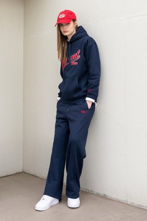 [23FW] UNISEX 부클 로고 기모 후드 세트 [NAVY] / SBC4U02013SET