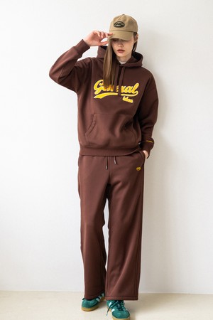 [23FW] UNISEX 부클 로고 기모 후드티 [BROWN] / SBC4U02013