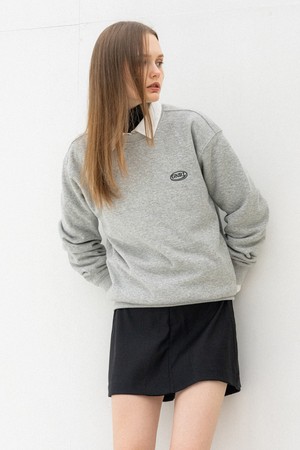 [23FW] UNISEX GNRL 베이직 기모 맨투맨 [MELANGE GREY] / SBC4U02012