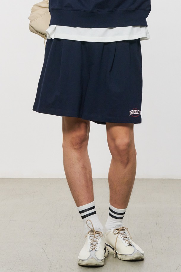 GENERAL IDEA - 하프팬츠 - [24SS] UNISEX 브루클린 미니 쭈리 하프 팬츠 [NAVY] / SBD2U52042