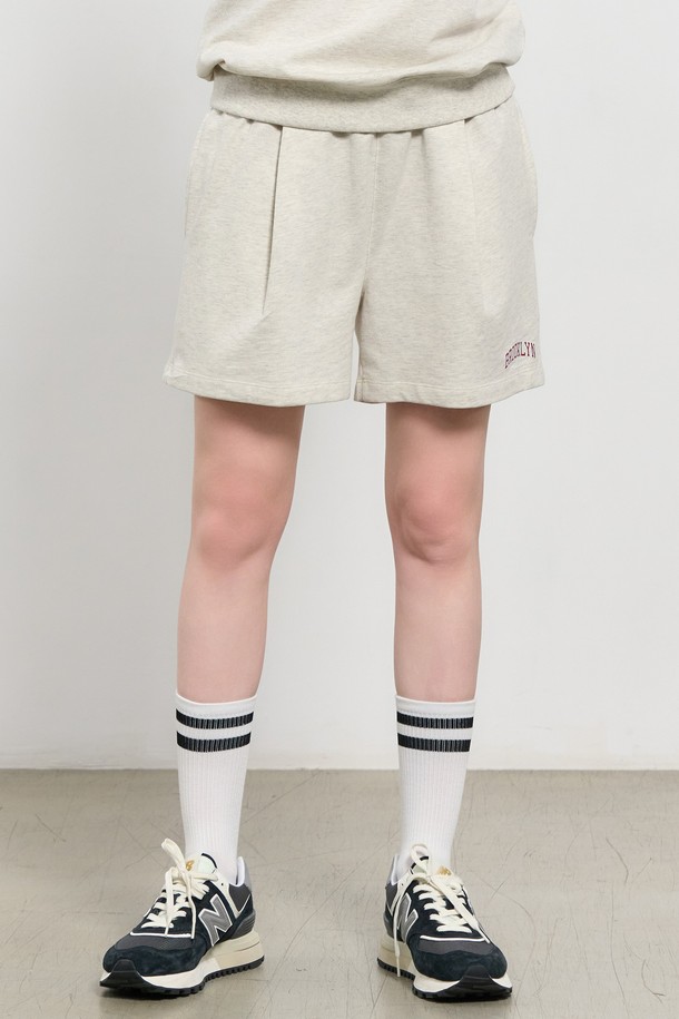 GENERAL IDEA - 하프팬츠 - [24SS] UNISEX 브루클린 미니 쭈리 하프 팬츠 [OATMEAL] / SBD2U52042