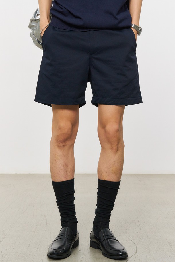 GENERAL IDEA - 하프팬츠 - [24SS] MAN 베이직 치노 쇼츠 [NAVY] / SBD2M12007