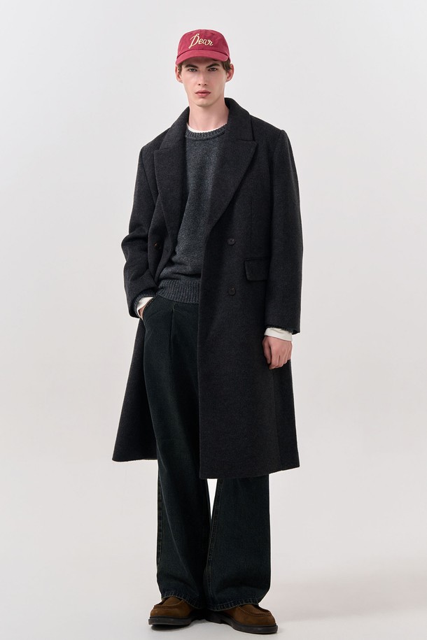 GENERAL IDEA - 코트 - [24FW] MAN 뉴클래식 울 블렌드 롱 코트 [CHARCOAL] / SBD4M10006