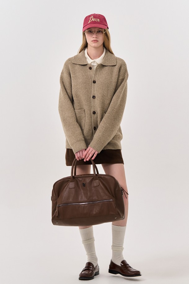 GENERAL IDEA - 가디건 - [24FW] UNISEX 울 하찌 카라 가디건 [BEIGE] / SBD4U04012