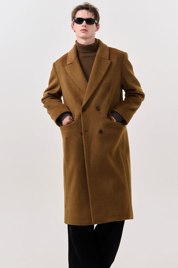 GENERAL IDEA - 코트 - [24FW] MAN 뉴클래식 울 블렌드 롱 코트 [BROWN] / SBD4M10006