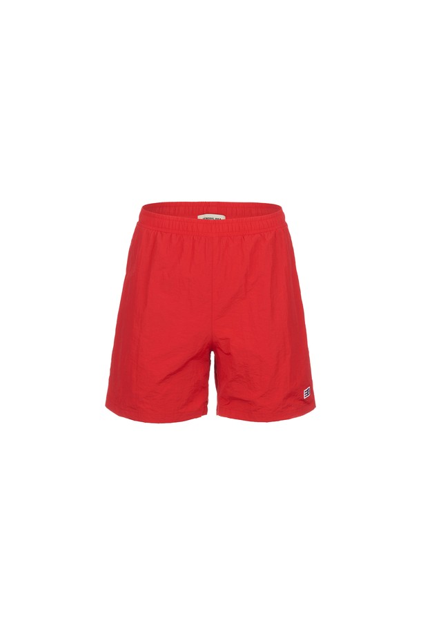 GENERAL IDEA - 하프팬츠 - [24SS] UNISEX 베이직 밴딩 쇼츠 [RED] / SBD2U12006