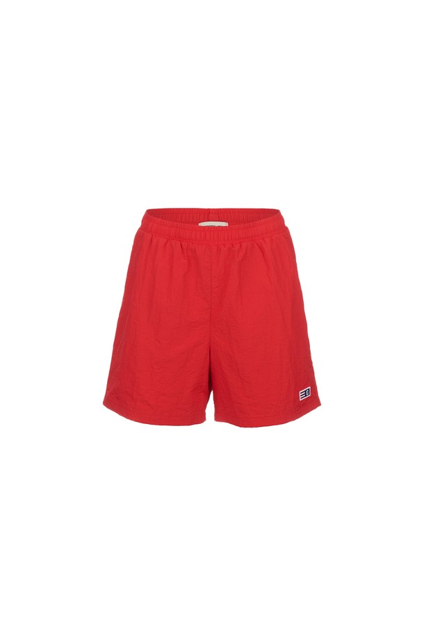 GENERAL IDEA - 하프팬츠 - [24SS] UNISEX 베이직 밴딩 쇼츠 [RED] / SBD2U12006