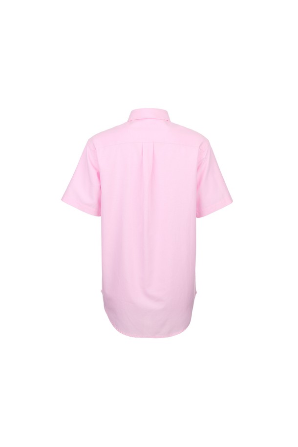 GENERAL IDEA - 반팔셔츠 - [24SS] UNISEX 베이직 옥스포드 하프 셔츠 [PINK] / SBD2U03003