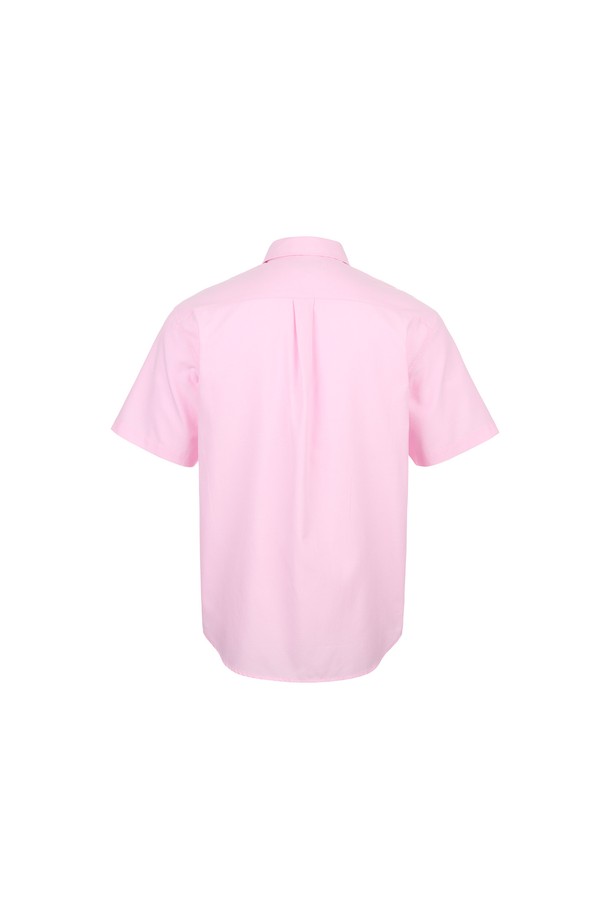 GENERAL IDEA - 반팔셔츠 - [24SS] UNISEX 베이직 옥스포드 하프 셔츠 [PINK] / SBD2U03003