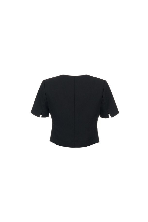 GENERAL IDEA - 자켓 - [24SS] WOMAN 스퀘어넥 하프 자켓 [BLACK] / WBD2L09507