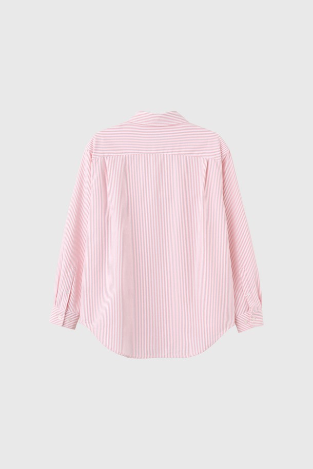 GENERAL IDEA - 긴팔셔츠 - [24FW] UNISEX 베이직 옥스퍼드 스트라이프 셔츠 [PINK] / SBD4U03001