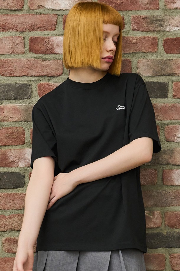 GENERAL IDEA - 반팔티셔츠 - [24SS] UNISEX 맨하탄 반팔 티셔츠 [BLACK] / SBD2U01013