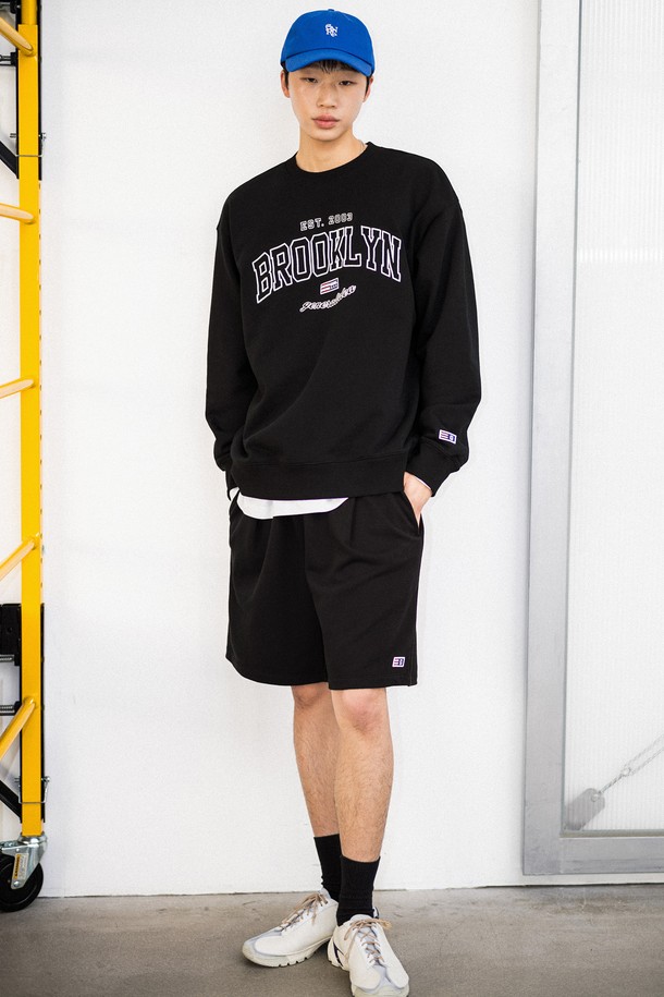 GENERAL IDEA - 하프팬츠 - [24SS] UNISEX 에센셜 코지 스웨트 하프 팬츠 [BLACK] / SBD1U52041