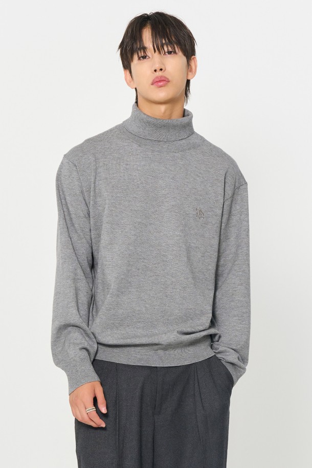 GENERAL IDEA - 스웨터 - [24FW] MAN 에센셜 터틀넥 풀오버 [GREY] / SBD3M05004